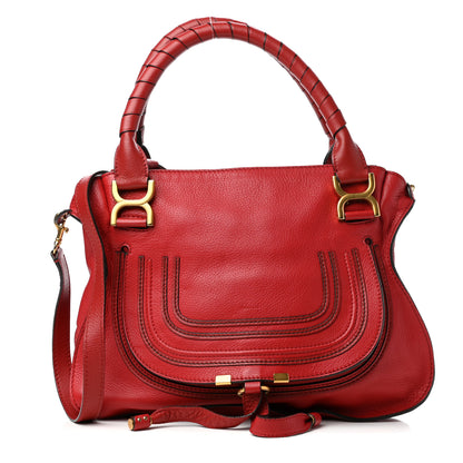 Chloe Calfskin Medium Marcie Satchel Red 1 of 10