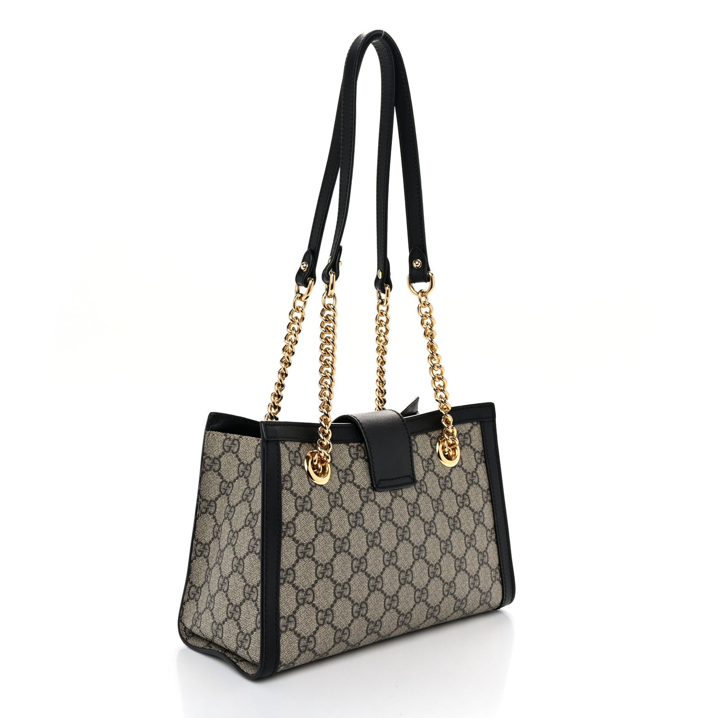 GG Supreme Monogram Small Padlock Tote Black