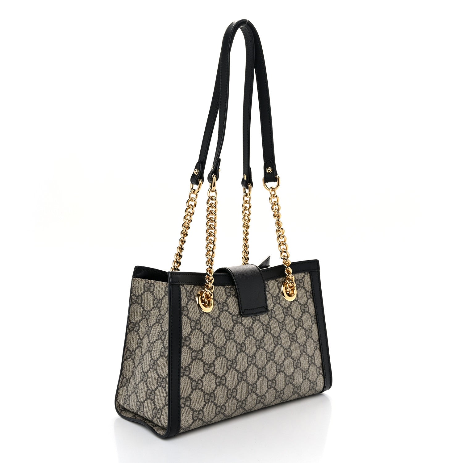Gucci GG Supreme Monogram Small Padlock Tote Black 3 of 10