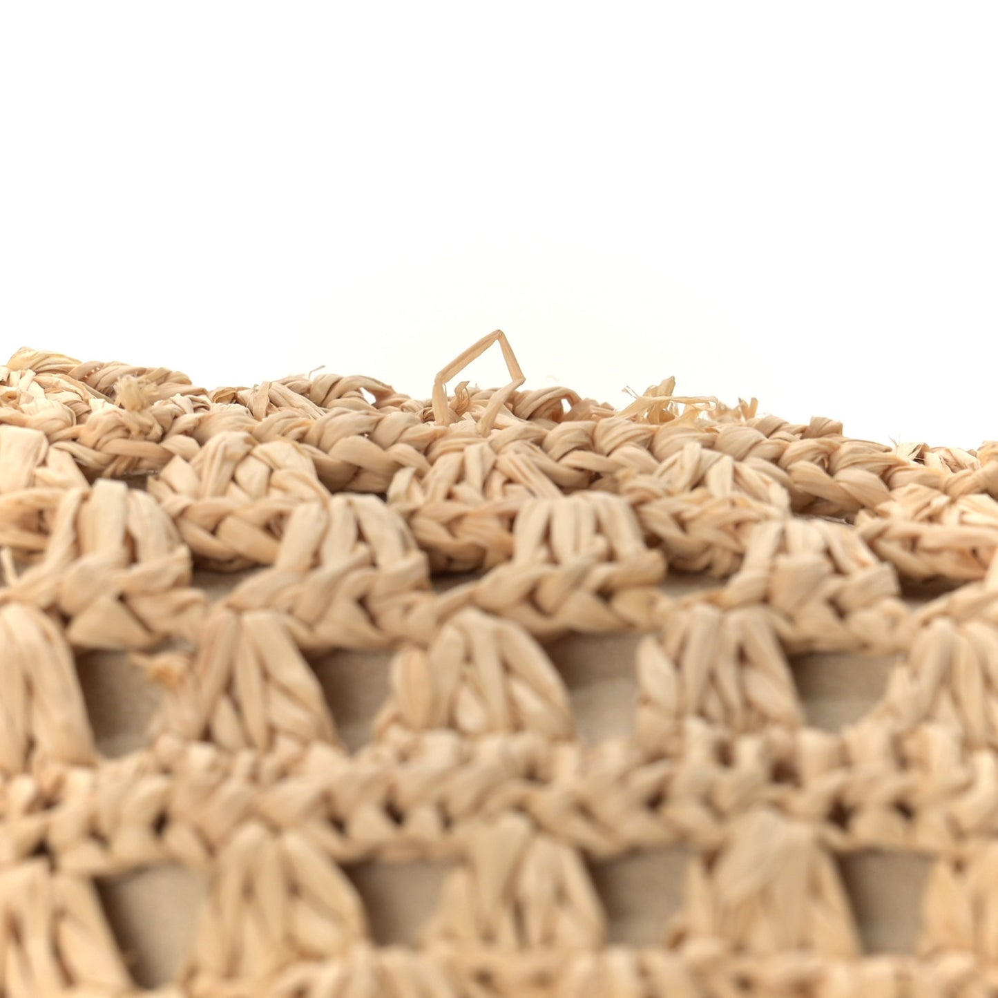 Raffia Mini Falabella Fold Over Tote Natural