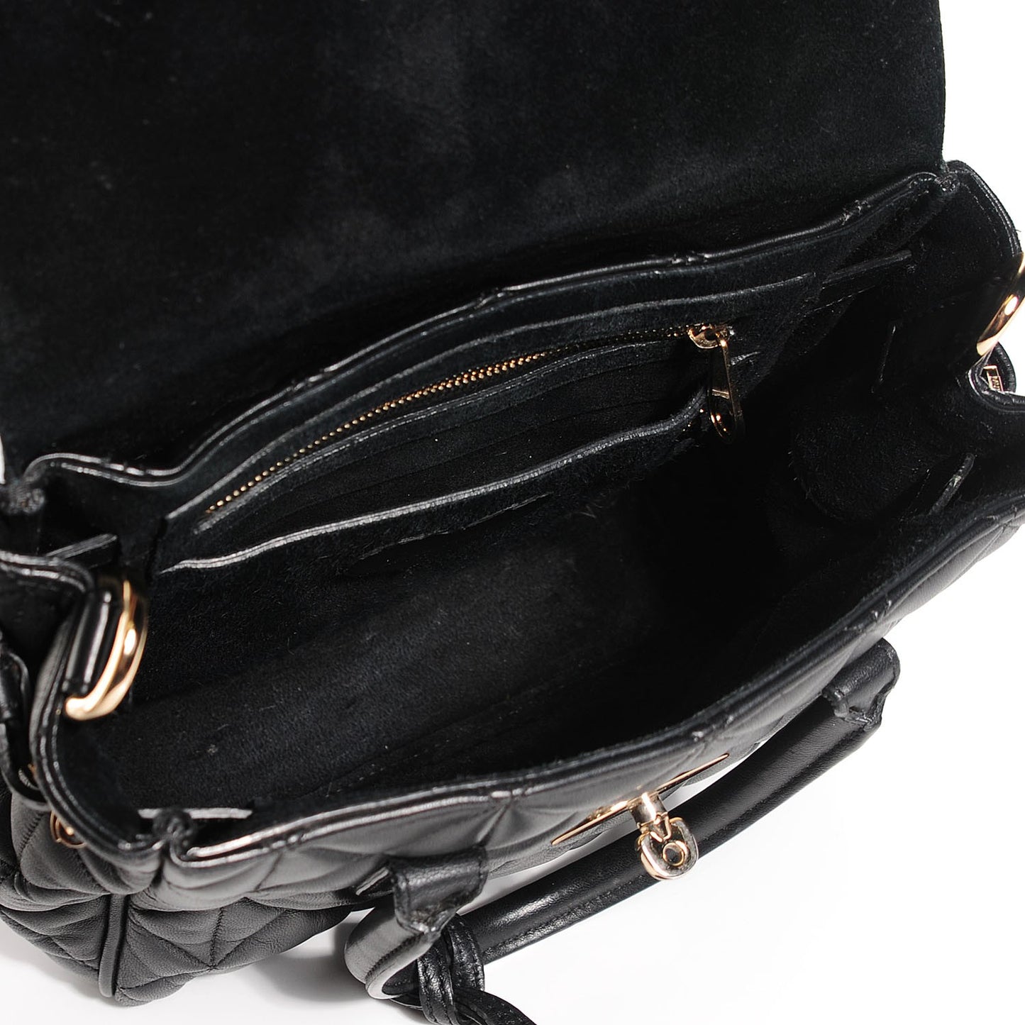 Nappa Quilted Mini Cara Delevingne Convertible Bag Black