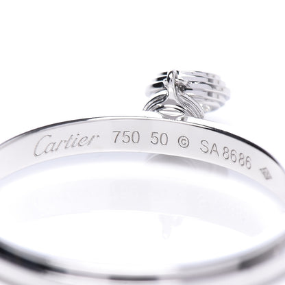 Cartier 18K White Gold Diamond D'Amour Heart Ring 50 5.25 4 of 5