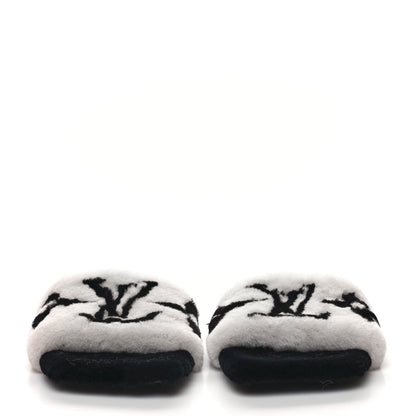 Louis Vuitton Fur Mink Fay Flat Mules 37 Ecru White 2 of 8