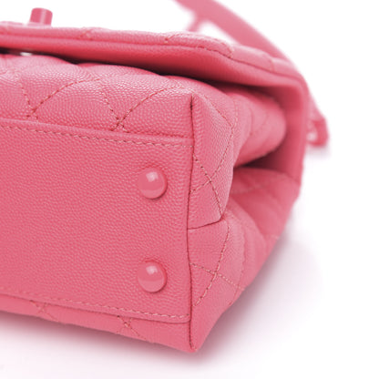 Chanel Caviar Quilted Incognito Extra Mini Coco Handle Flap Pink 10 of 11