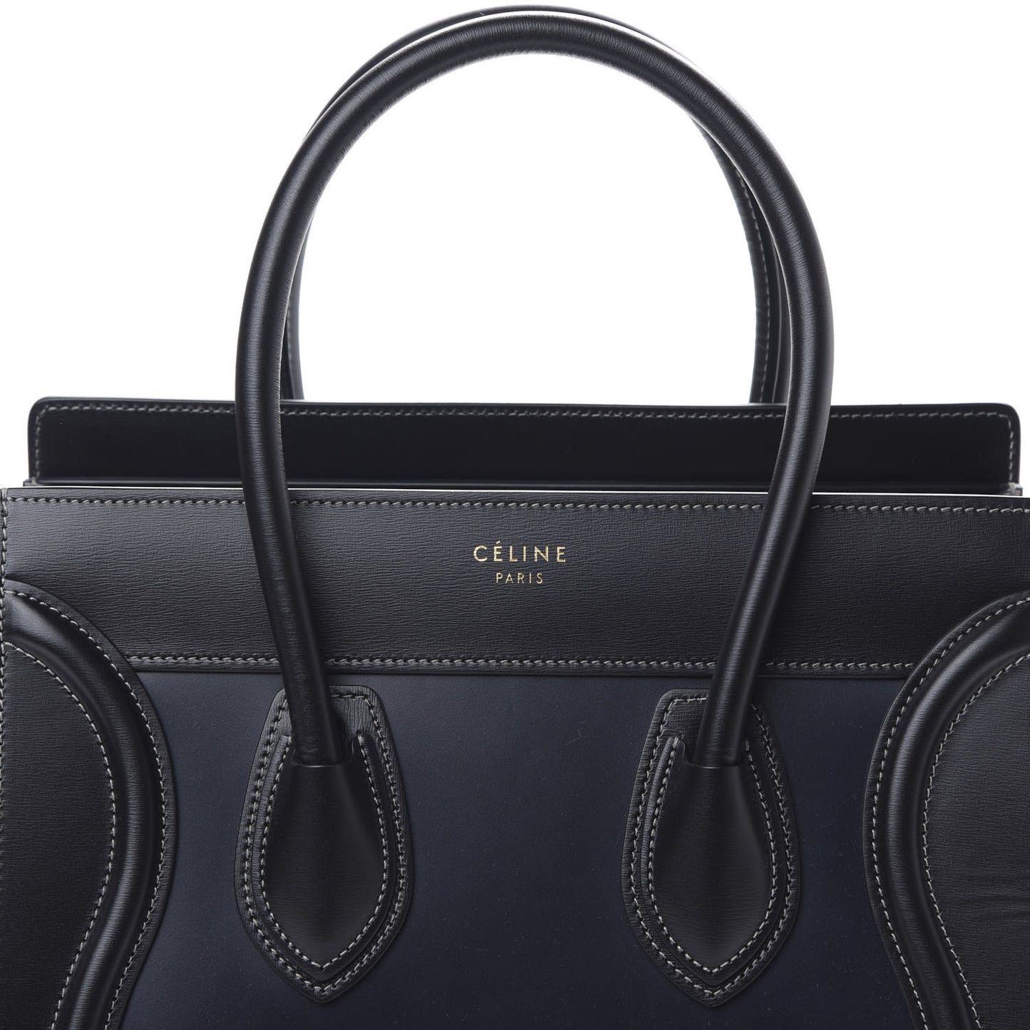 Smooth Calfskin Micro Tri-Color Luggage Dark Blue