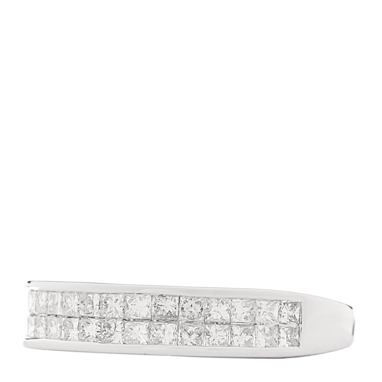 Parker & West by FASHIONPHILE 18K White Gold Diamond .80ctw Princess Cut Half Eternity Band Ring  52 6 3 of 9