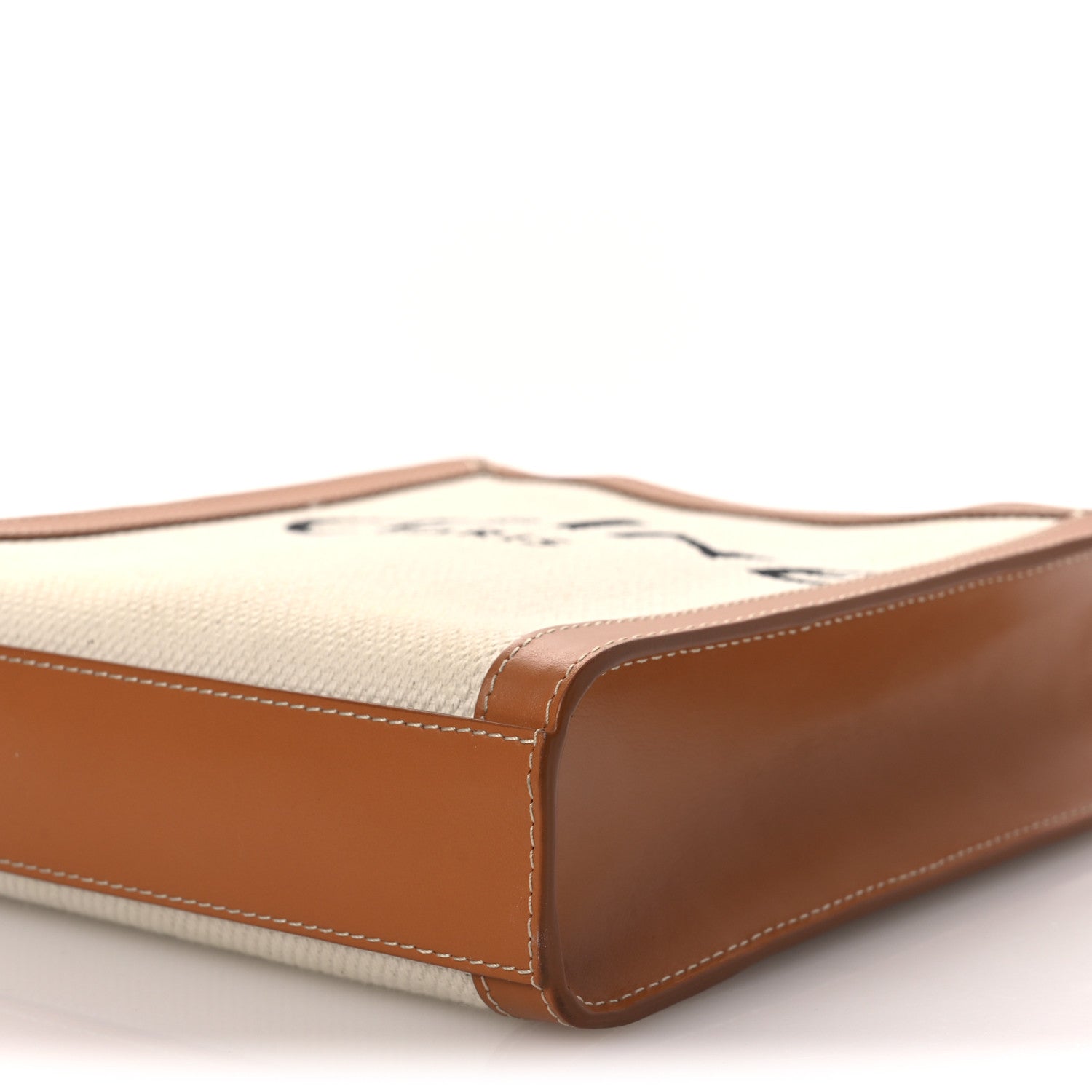 Celine Canvas Calfskin Mini Vertical Cabas Natural Tan 9 of 10