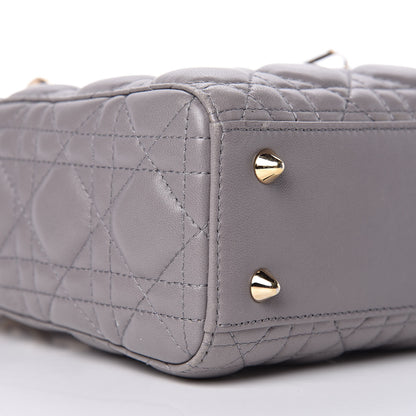 Christian Dior Lambskin Cannage Small My Lady Dior Gris 5 of 12