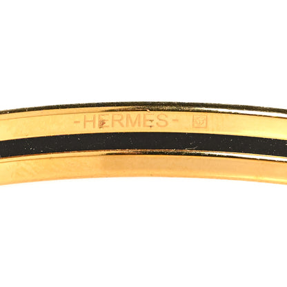 Hermes Enamel Printed Extra Narrow Zebres De Tanzanie Bracelet 65 Orange White 4 of 5