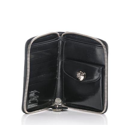 Burberry Supernova Check Compact Zip Around Wallet Black 6 of 7