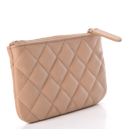 Chanel Caviar Quilted Small Cosmetic Case Beige 3 of 8