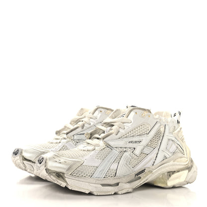 Balenciaga Mesh Rubber Monocolor Womens Runner Sneakers 40 White 4 of 10