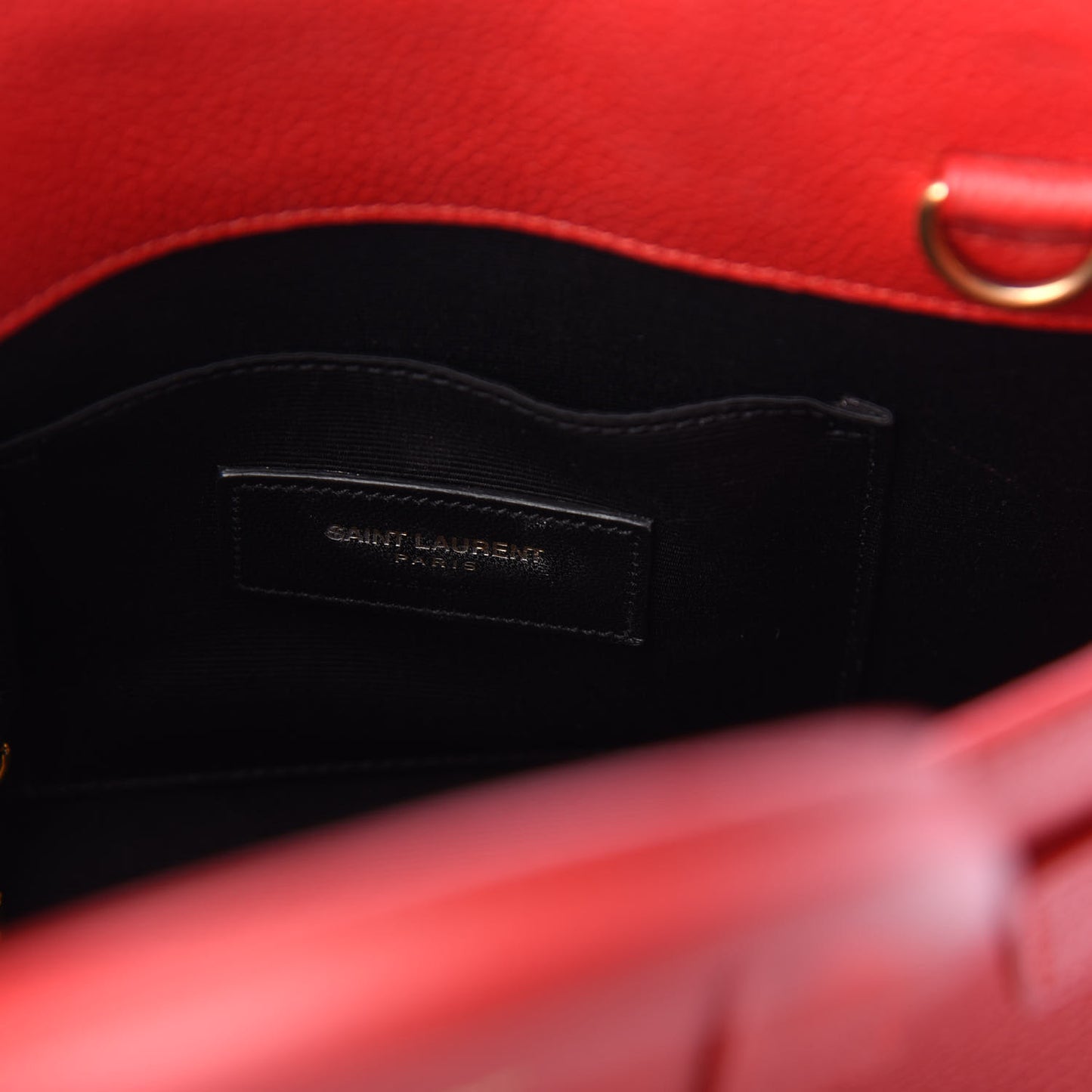 Grained Calfskin Nano Sac De Jour Lipstick Red