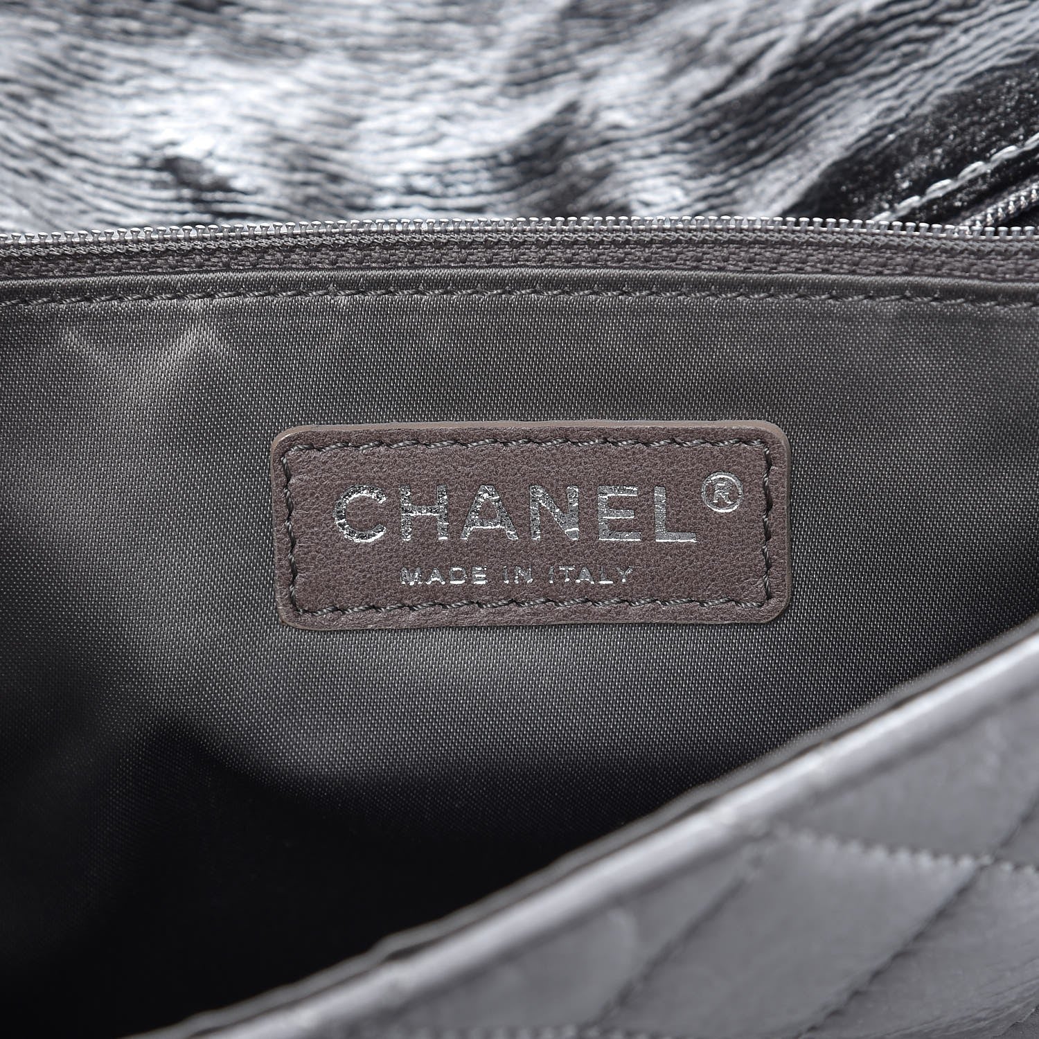 Chanel Vinyl Quilted Jumbo Melrose Degrade Flap Black 6 of 7