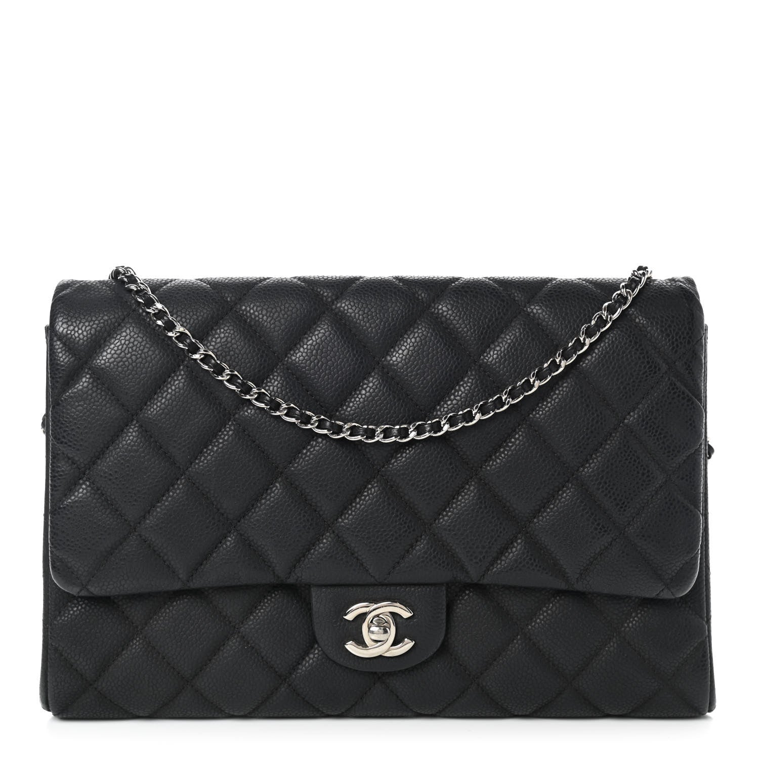 Chanel Caviar Quilted Clutch With Chain Flap Black 1 of 20