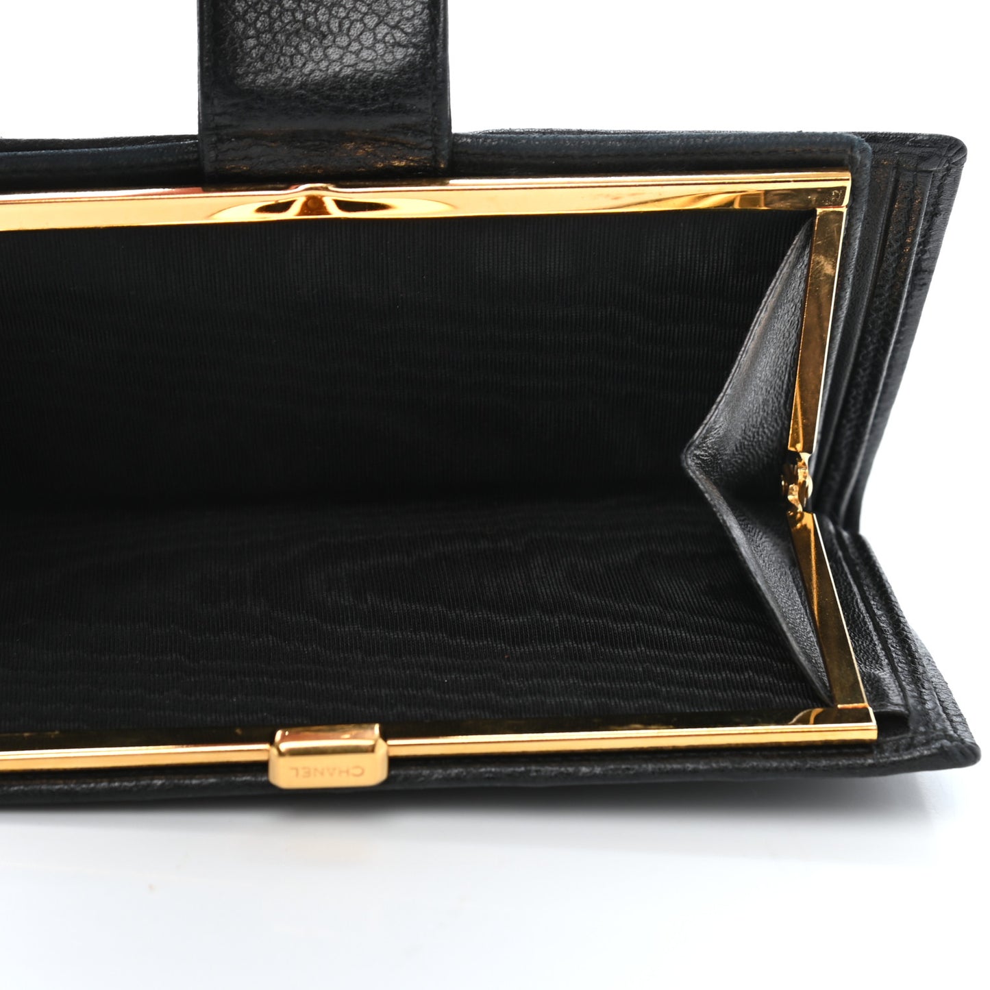 Caviar Stitched French Wallet Black
