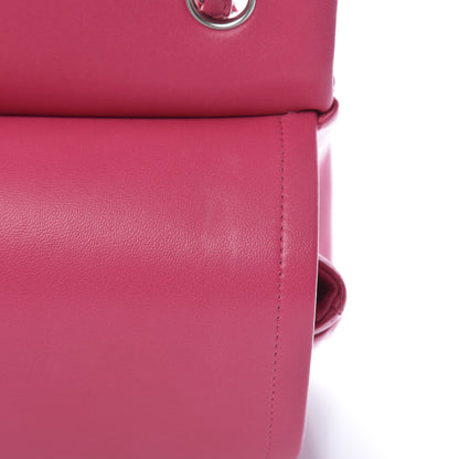 Chanel Lambskin Quilted Jumbo Double Flap Dark Pink 14 of 15