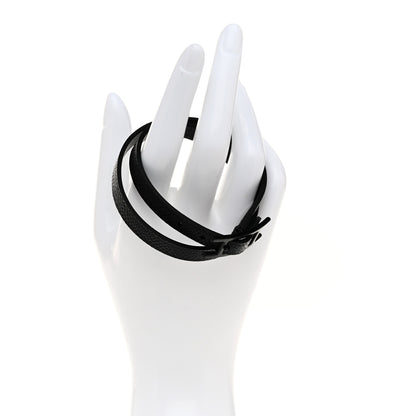Hermes Epsom Behapi Double Tour Bracelet T3 Black 2 of 7