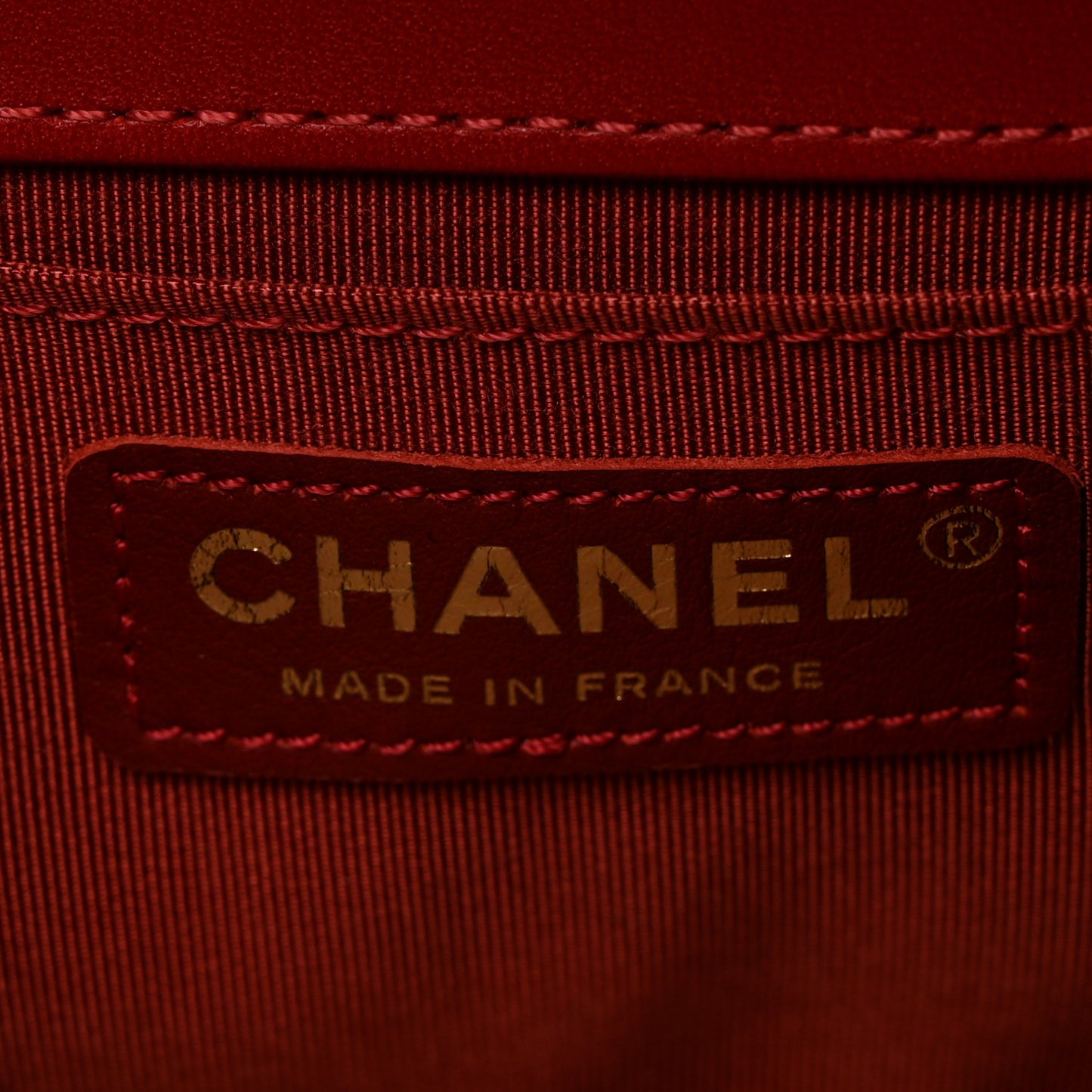 Lambskin Quilted Medium Boy Flap Red