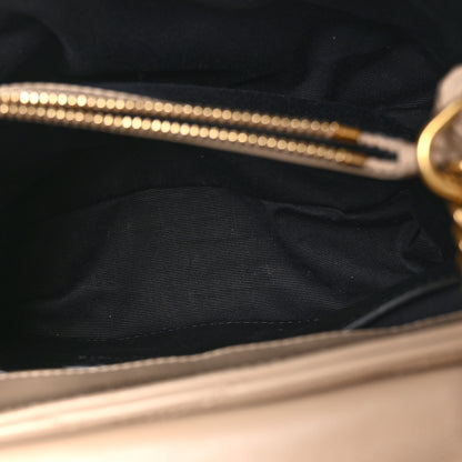 Saint Laurent Calfskin Y Quilted Monogram Small Loulou Chain Satchel Dark Beige 6 of 11