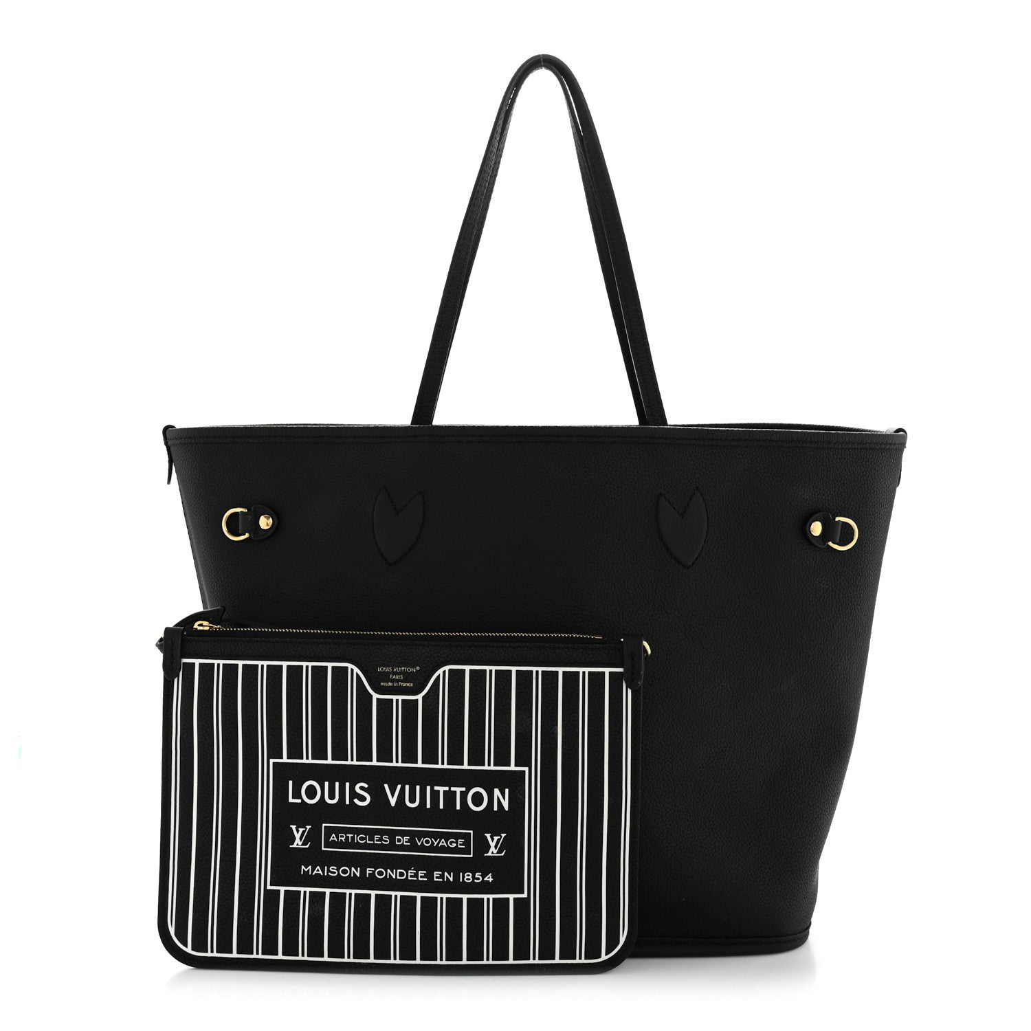 Louis Vuitton Monogram Calfskin Neo Neverfull Inside Out MM Black 5 of 19