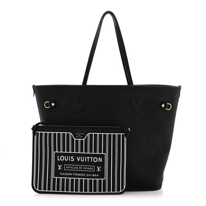 Louis Vuitton Monogram Calfskin Neo Neverfull Inside Out MM Black 5 of 19