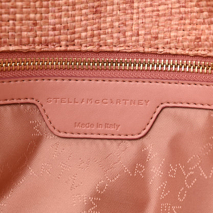 Stella McCartney Woven Raffia Falabella Fold Over Tote Pink Gold 6 of 9
