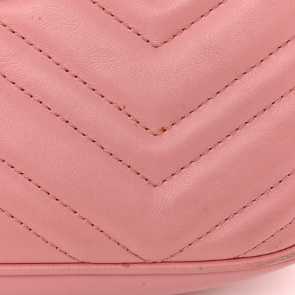 Gucci Calfskin Matelasse Small GG Marmont Chain Shoulder Bag Wild Rose 13 of 18