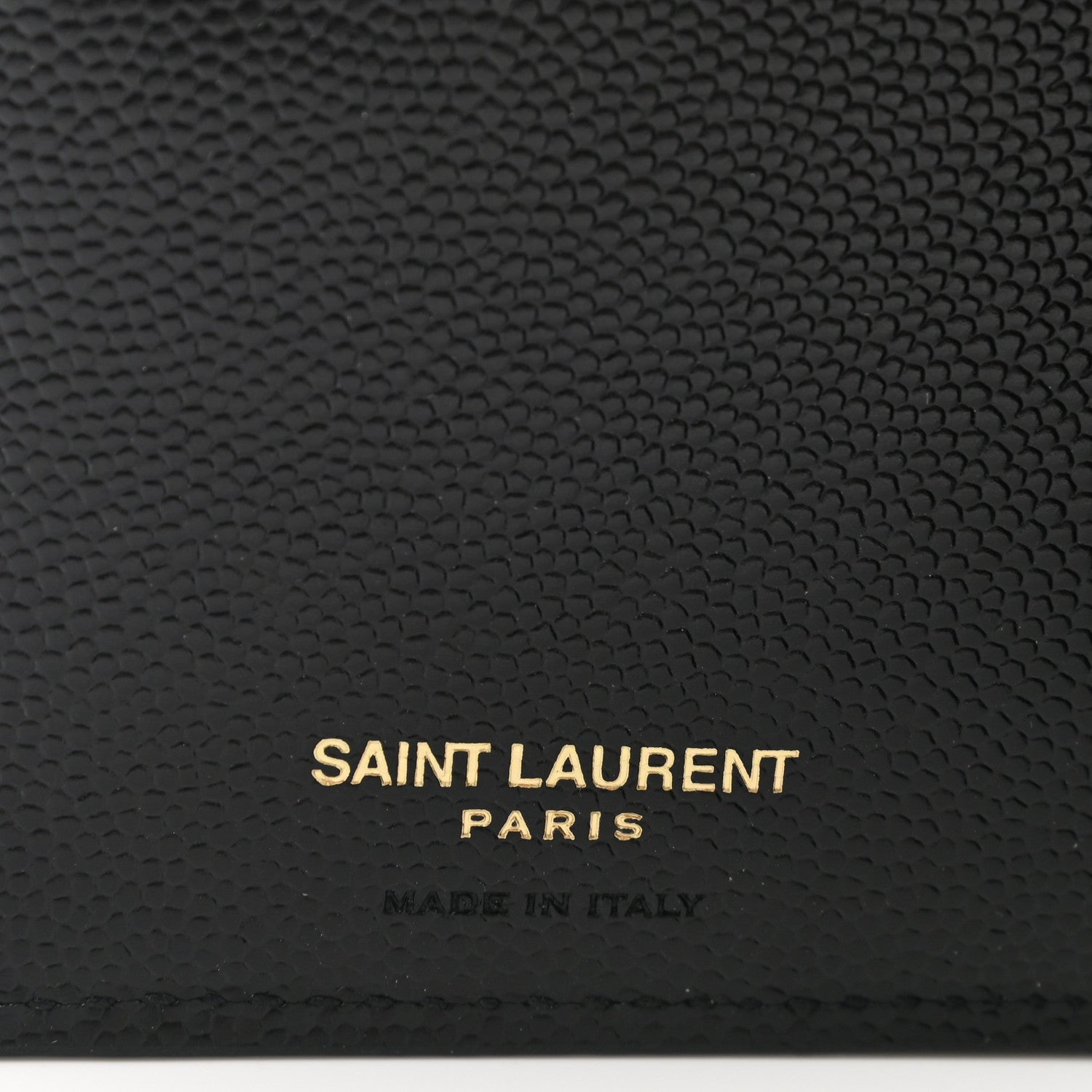 Saint Laurent Grain De Poudre Matelasse Chevron Monogram Zipped Two-Part Wallet Black 5 of 7