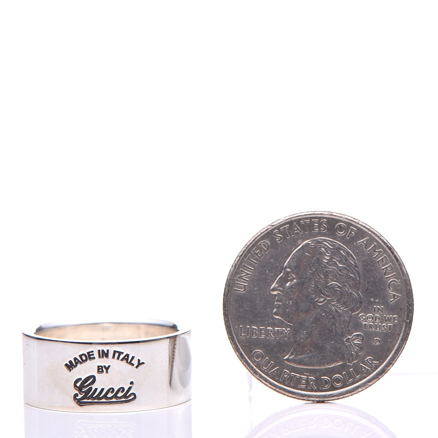 Sterling Silver Wide Signature Band Ring 7.75 56.5