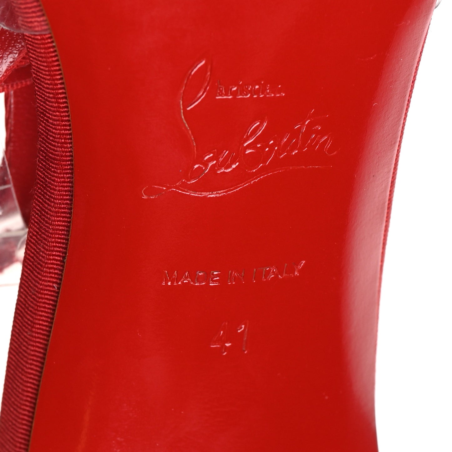 Grossgrain PVC Bow Bow 20th Anniversary 100 Pumps 41 Red