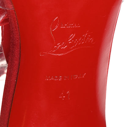 Christian Louboutin Grossgrain PVC Bow Bow 20th Anniversary 100 Pumps 41 Red 6 of 7