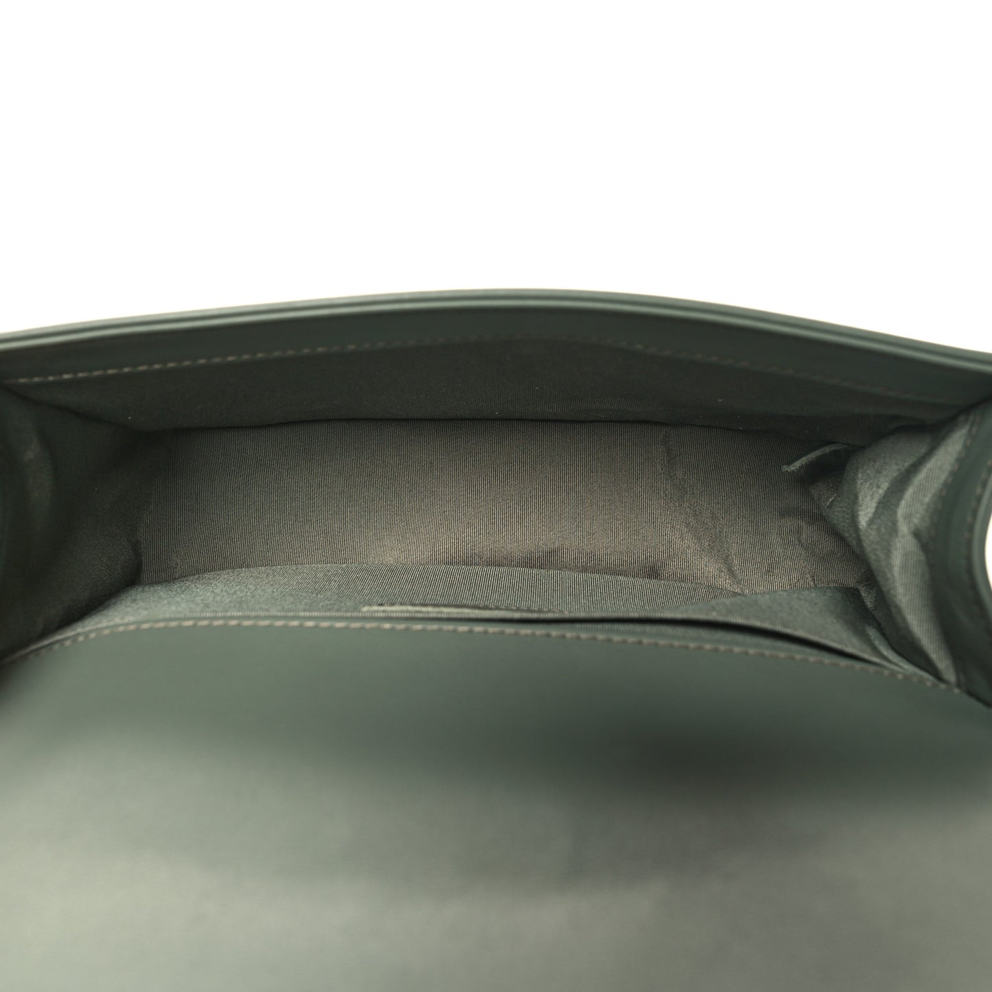 Calfskin Quilted Medium Boy Flap Dark Green