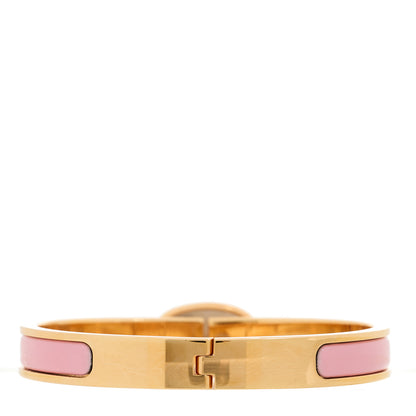 Hermes Enamel Mini Clic Chaine d'Ancre Bracelet PM Rose Candeur 3 of 5