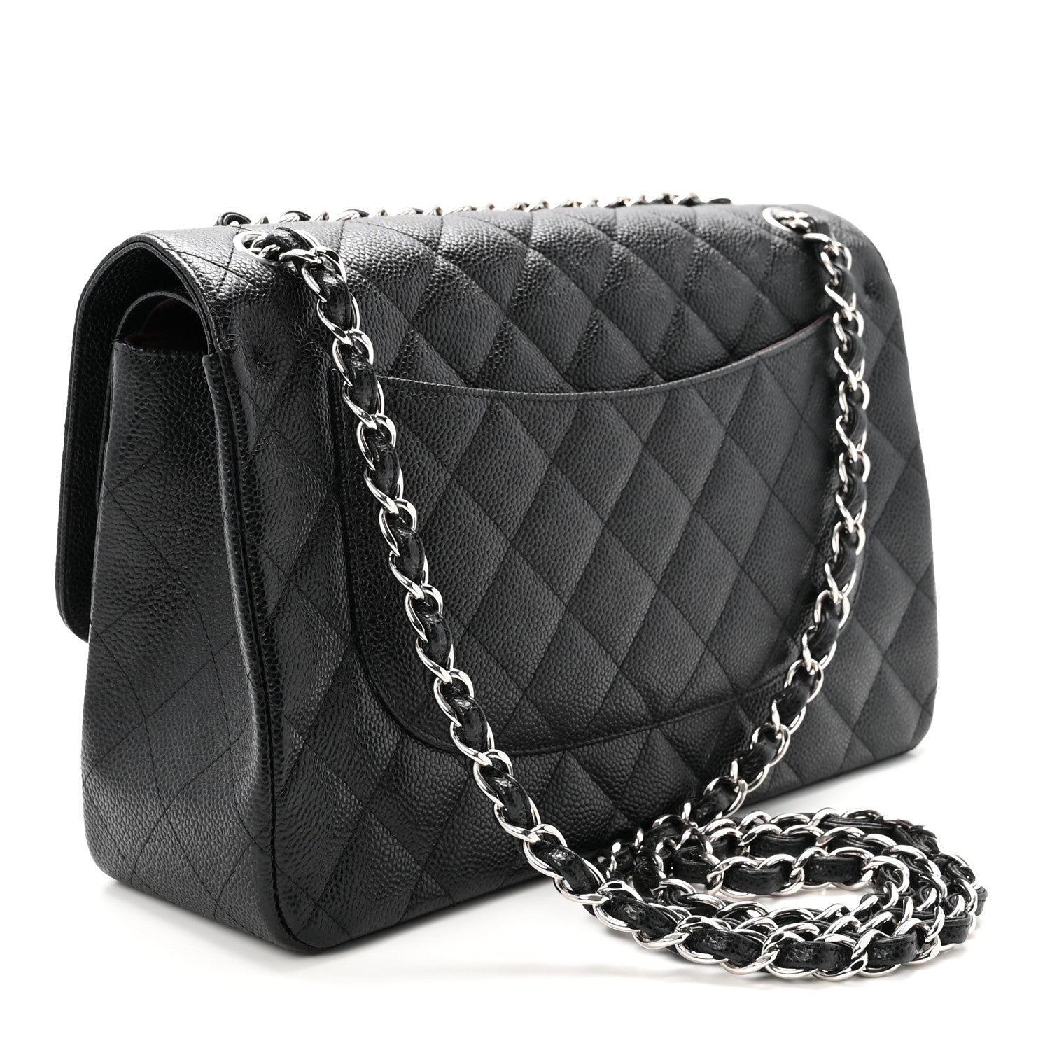 Chanel Caviar Quilted Jumbo Double Flap Black 3 of 10