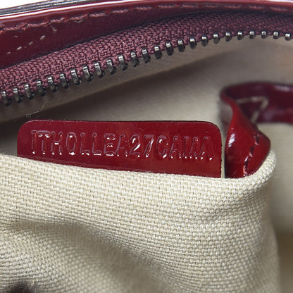 Burberry Nova Check Heart Crossbody Clutch Bag Berry Red 8 of 15