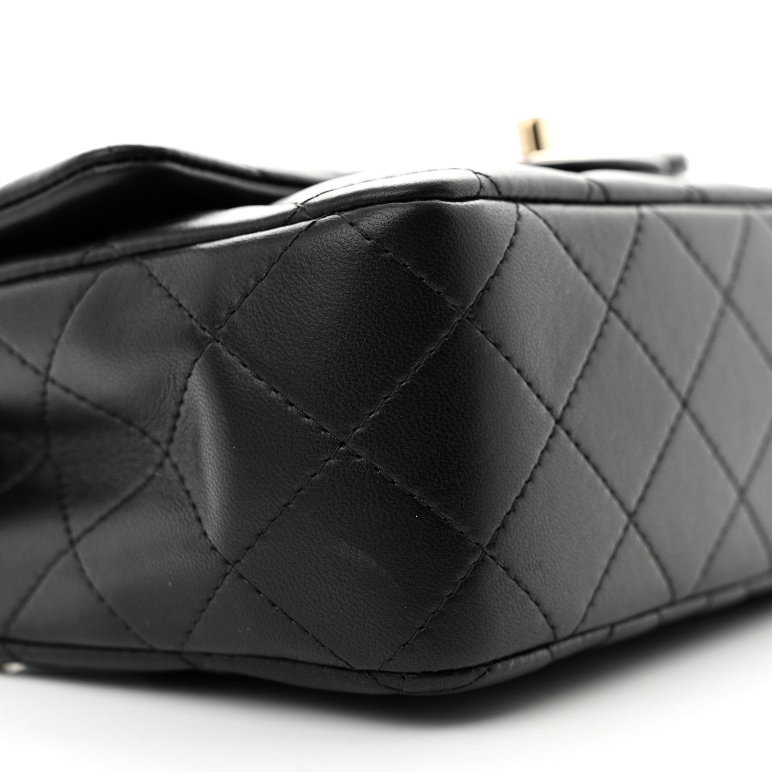 Chanel Lambskin Quilted Mini Top Handle Rectangular Flap Black 10 of 11