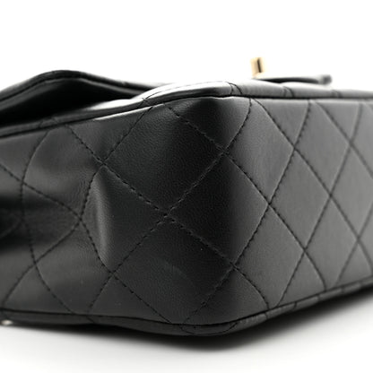 Chanel Lambskin Quilted Mini Top Handle Rectangular Flap Black 10 of 11