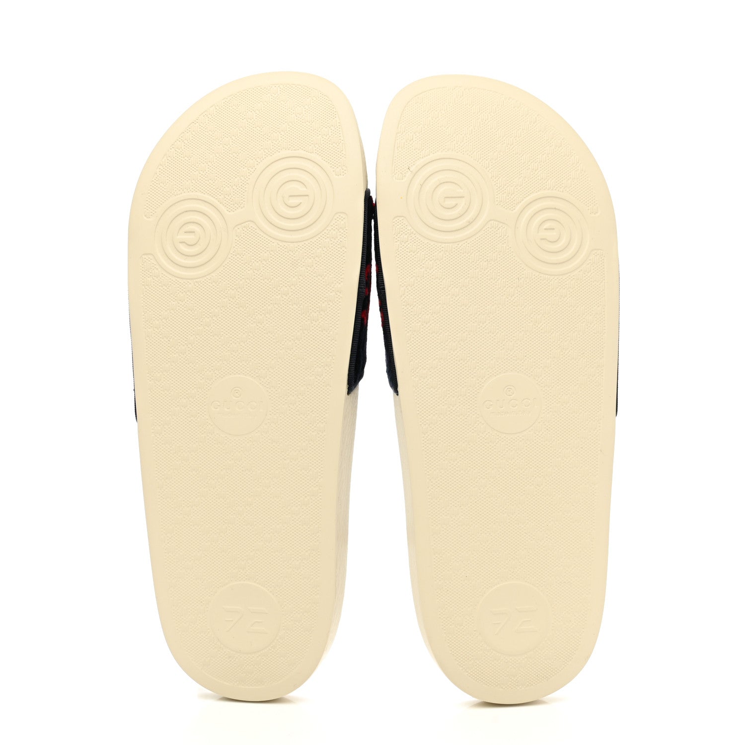 Gucci Terry Cloth GG Monogram Slide Sandals 40 Blue Red 5 of 8