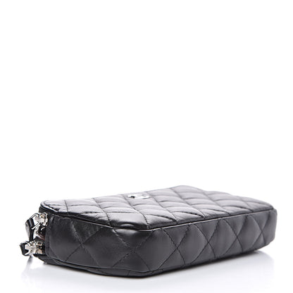 Chanel Lambskin Quilted Small Clutch With Chain Black 4 of 13