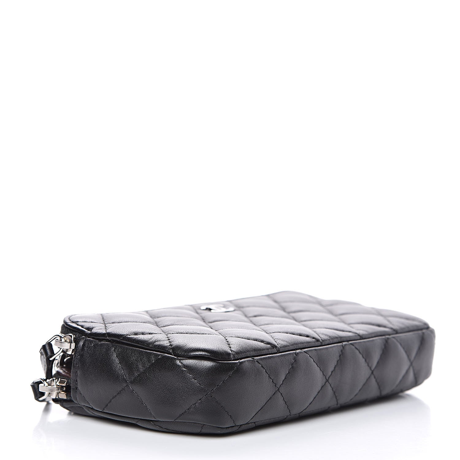 Chanel Lambskin Quilted Small Clutch With Chain Black 4 of 13