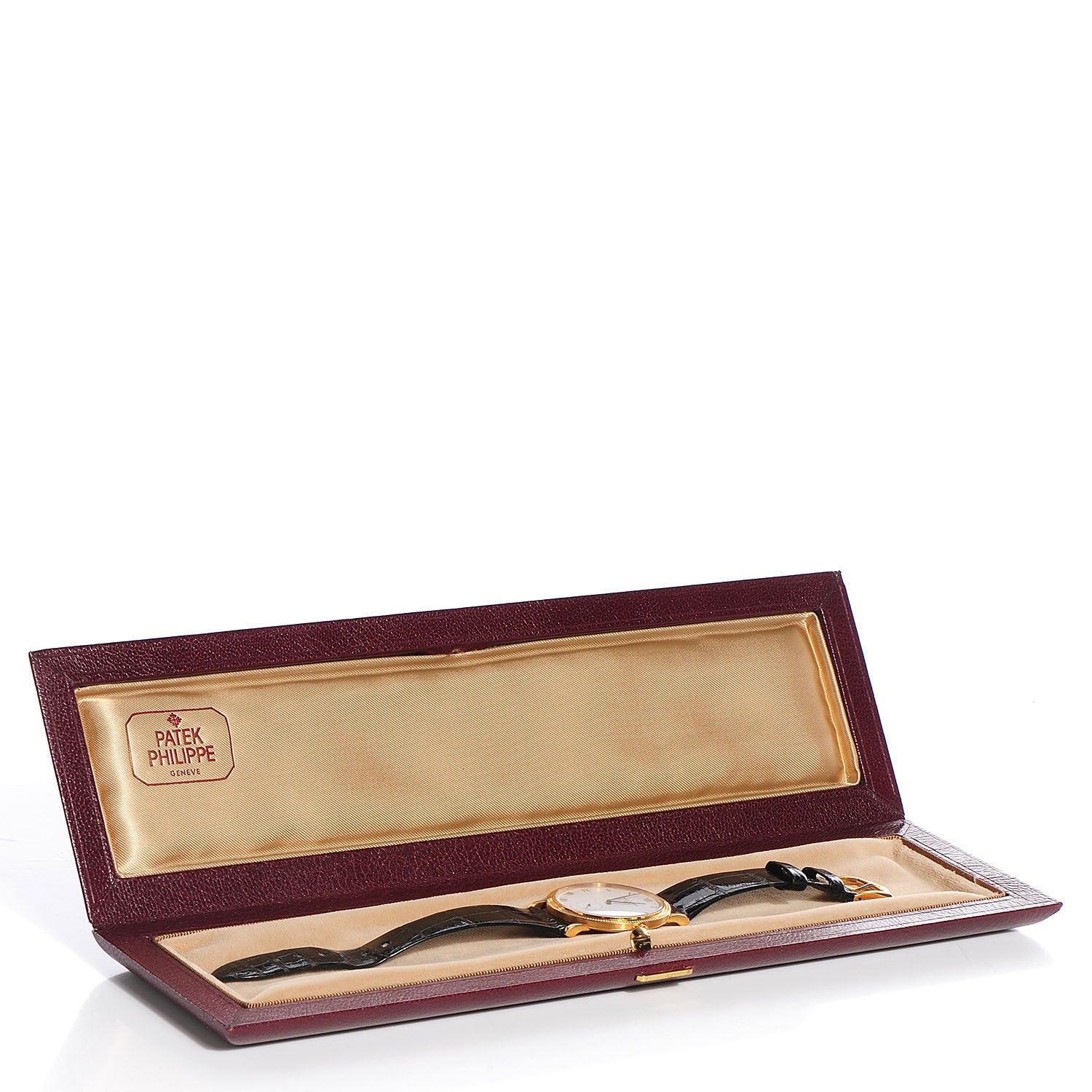 Patek Philippe 18K Yellow Gold Alligator 33mm Calatrava Manual Winding Watch 3919R 9 of 9