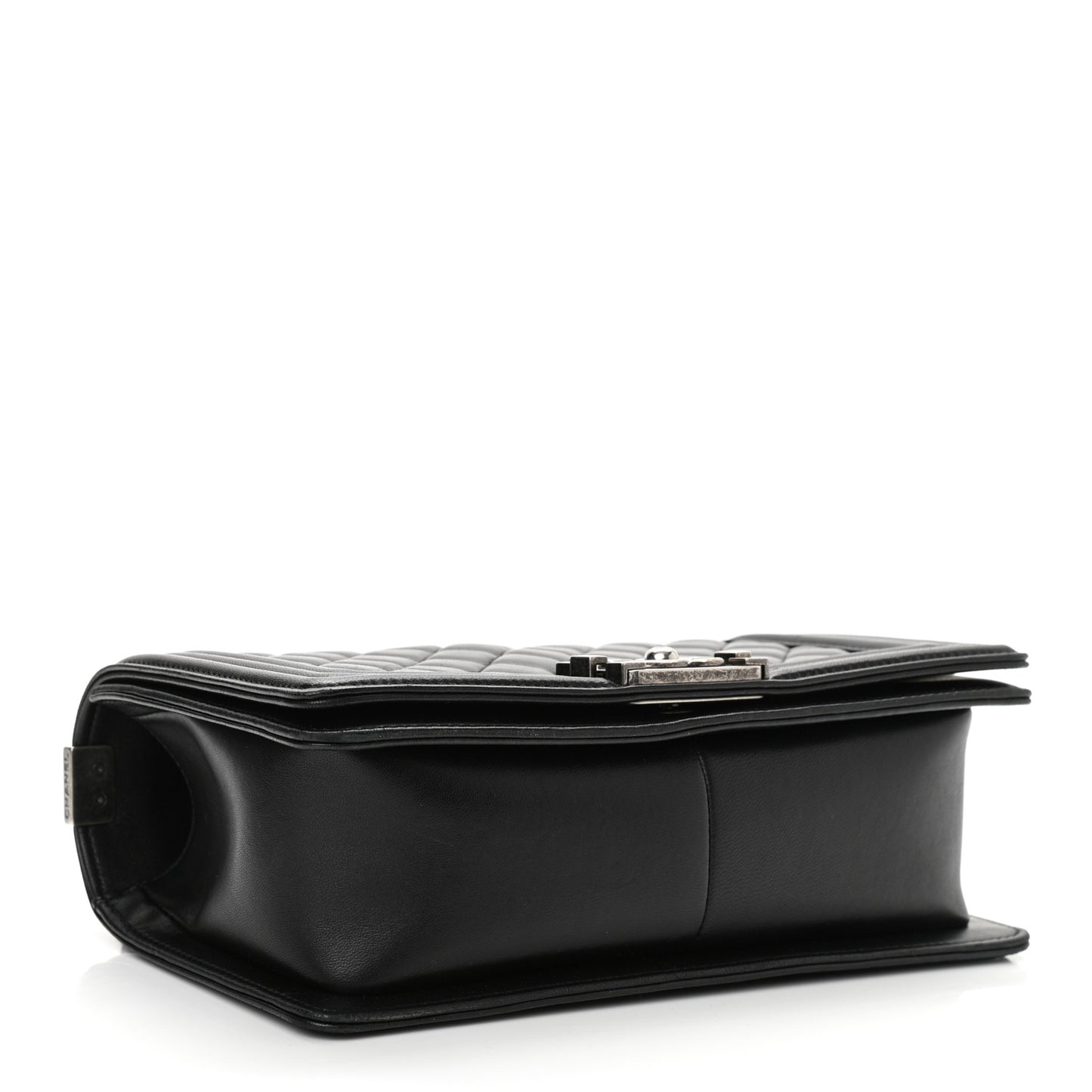 Lambskin Quilted Medium Boy Flap Black