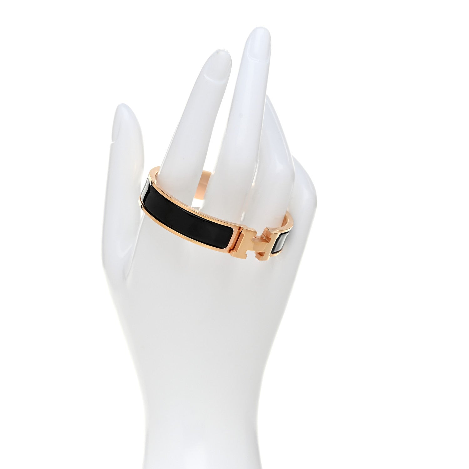 Hermes Enamel Narrow Clic Clac H Bracelet PM Black 2 of 5