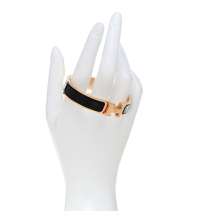 Hermes Enamel Narrow Clic Clac H Bracelet PM Black 2 of 5