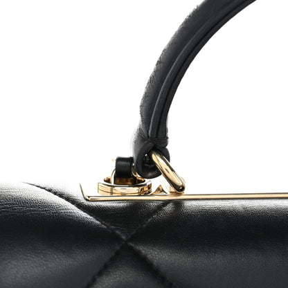 Chanel Lambskin Quilted Medium Trendy CC Flap Dual Handle Bag Black 12 of 13