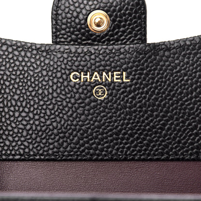 Chanel Caviar Quilted Compact Flap Wallet Black 6 of 8