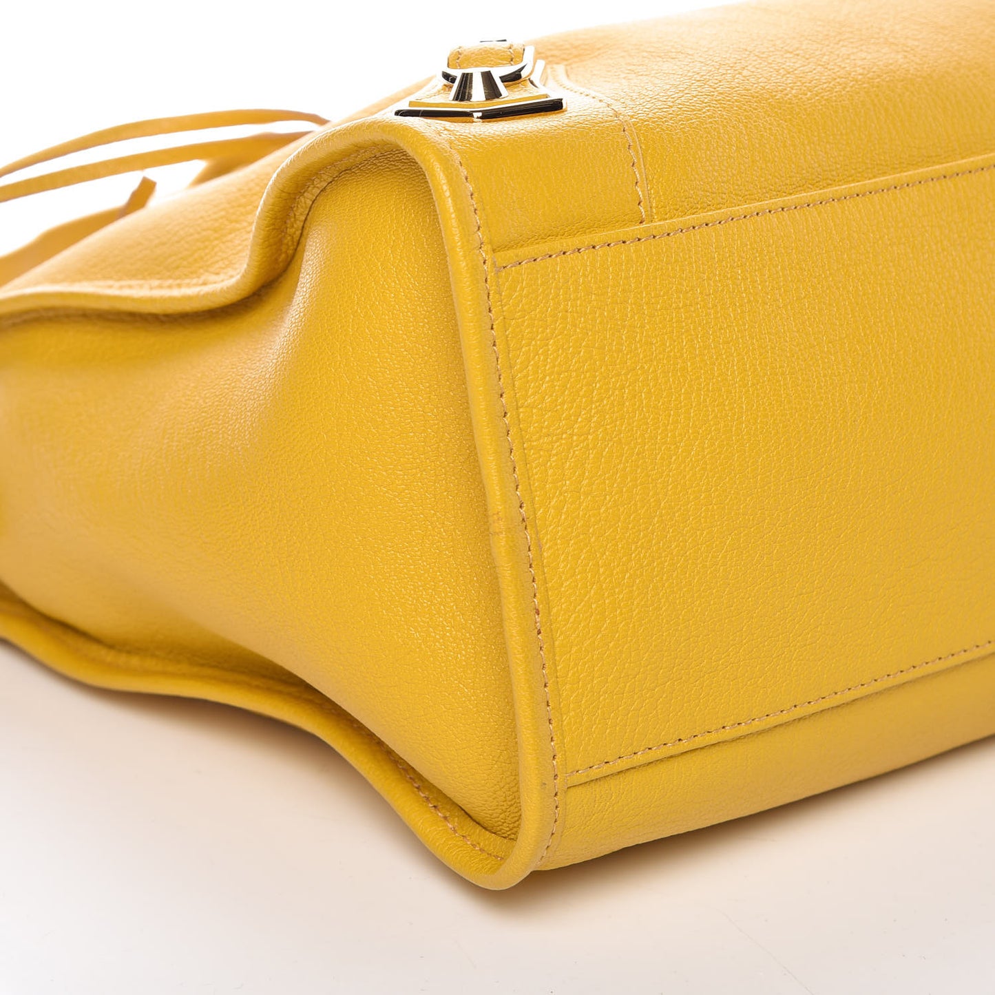 Chevre Silver Metallic Edge Hardware City Jaune Epi