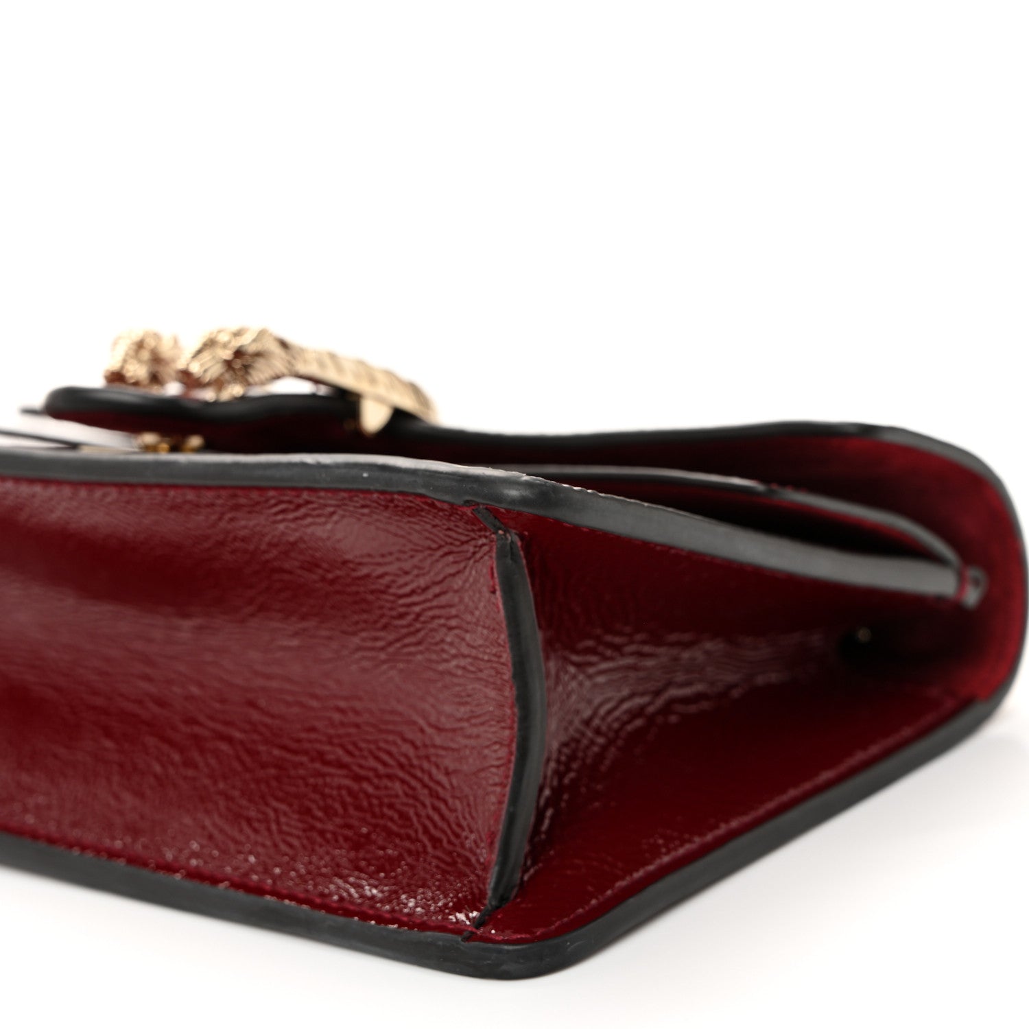 Gucci Crinkled Patent Mini Dionysus Shoulder Bag Rosso Ancora Red 9 of 10