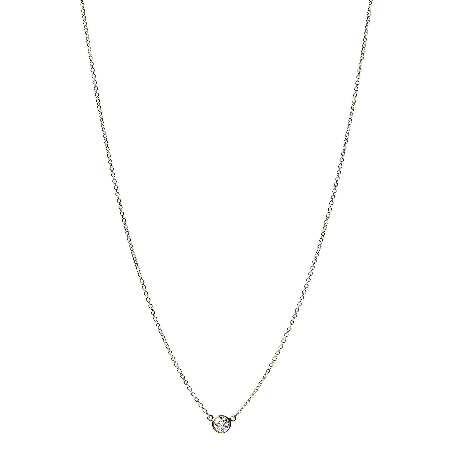 18K Yellow Gold Diamond .19ct Elsa Peretti Diamonds by the Yard Pendant Necklace